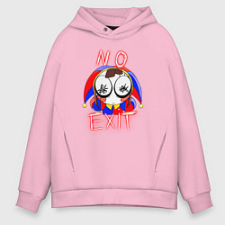 Толстовка оверсайз мужская No exit Pomni, цвет: светло-розовый