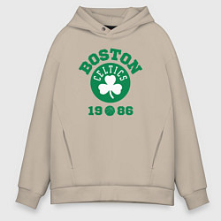 Толстовка оверсайз мужская Boston Celtics 1986, цвет: миндальный