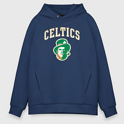 Толстовка оверсайз мужская Celtics, цвет: тёмно-синий