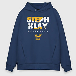 Толстовка оверсайз мужская Steph and Klay, цвет: тёмно-синий