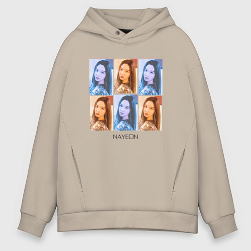 Мужское худи оверсайз Nayeon Twice Girl / Миндальный – фото 1