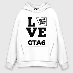 Толстовка оверсайз мужская GTA6 love classic, цвет: белый