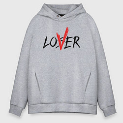 Толстовка оверсайз мужская Loser lover, цвет: меланж