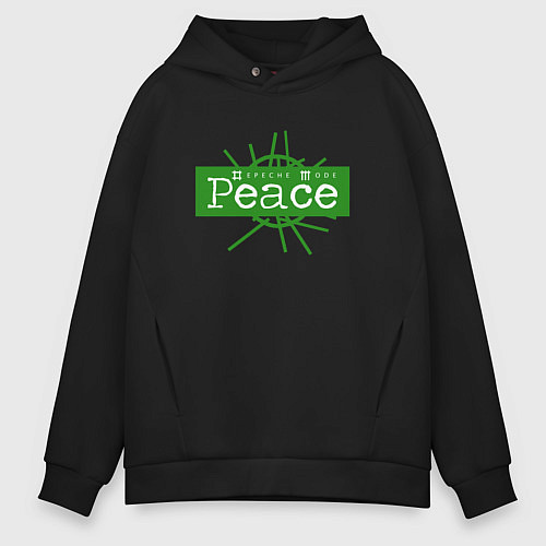 Мужское худи оверсайз Depeche Mode - Peace wh / Черный – фото 1