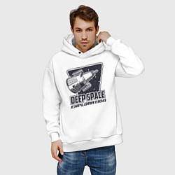 Толстовка оверсайз мужская Исследование глубокого космоса, цвет: белый — фото 2