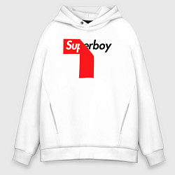 Толстовка оверсайз мужская Superboy, цвет: белый