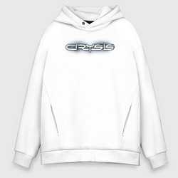 Толстовка оверсайз мужская Crysis логотип, цвет: белый