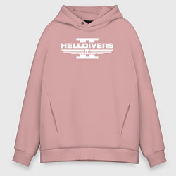 Толстовка оверсайз мужская Helldivers 2: Logo, цвет: пыльно-розовый