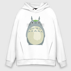 Толстовка оверсайз мужская Neighbor Totoro, цвет: белый