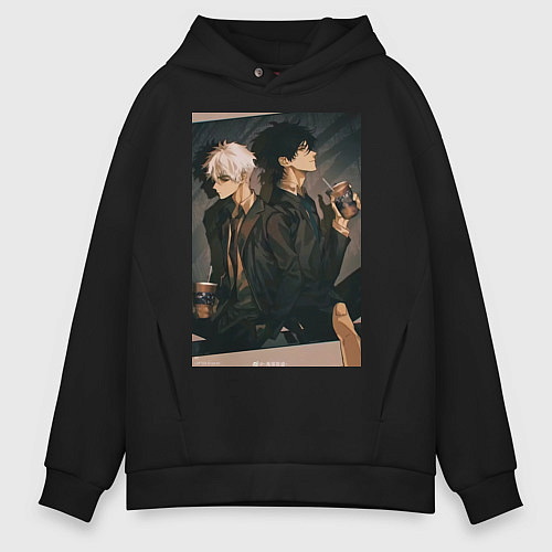 Мужское худи оверсайз Гуан Лу Сяоши Чэн / Черный – фото 1