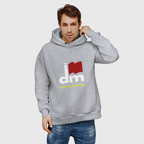 Мужское худи оверсайз Depeche Mode - Black celebration tonight / Меланж – фото 3