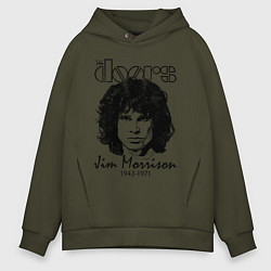 Толстовка оверсайз мужская The Doors Jim Morrison, цвет: хаки