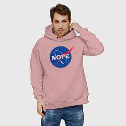 Толстовка оверсайз мужская Nope NASA, цвет: пыльно-розовый — фото 2