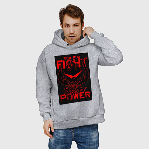 Мужское худи оверсайз Камина Гуррен Дан / Меланж – фото 3