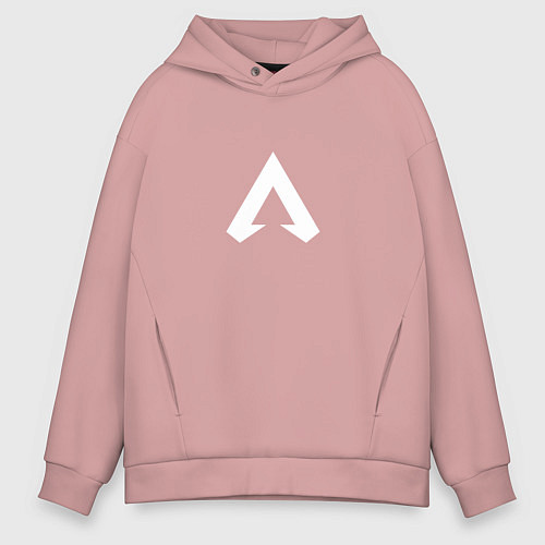 Мужское худи оверсайз Logo apex / Пыльно-розовый – фото 1