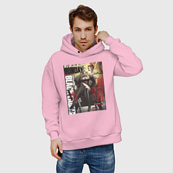 Толстовка оверсайз мужская Пираты Чёрной лагуны Балалайка, цвет: светло-розовый — фото 2