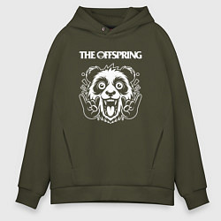 Толстовка оверсайз мужская The Offspring rock panda, цвет: хаки