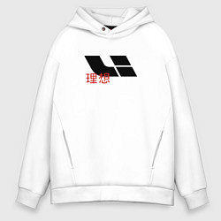 Толстовка оверсайз мужская Lixiang - auto, цвет: белый