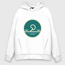 Толстовка оверсайз мужская Настроение голоден, цвет: белый