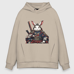 Толстовка оверсайз мужская Самурай Кроль, цвет: миндальный