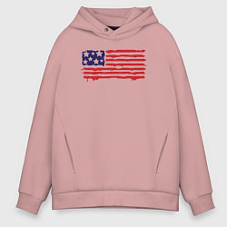 Толстовка оверсайз мужская USA patriot, цвет: пыльно-розовый