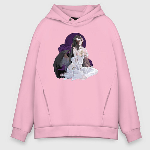 Мужское худи оверсайз Повелитель Альбедо / Светло-розовый – фото 1