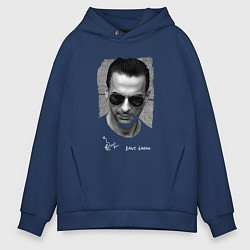 Толстовка оверсайз мужская Depeche Mode - Dave Gahan face, цвет: тёмно-синий