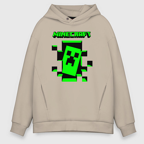 Мужское худи оверсайз Minecraft the game of gamers / Миндальный – фото 1
