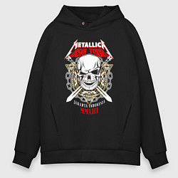 Толстовка оверсайз мужская Metallica asia tour, цвет: черный