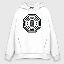 Толстовка оверсайз мужская Tardis dharma, цвет: белый