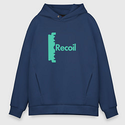 Толстовка оверсайз мужская Recoil - Alan from depeche mode project, цвет: тёмно-синий