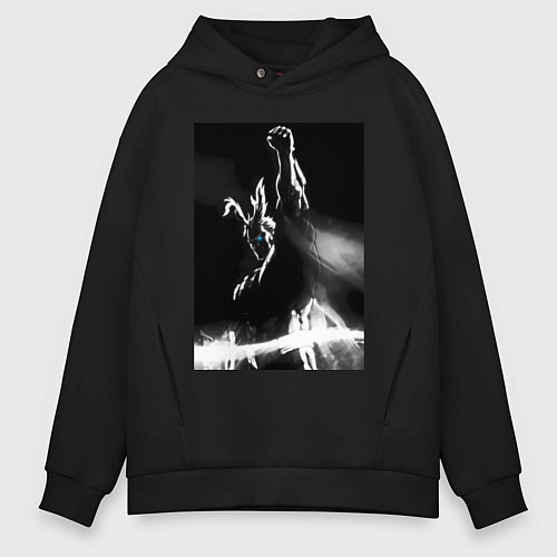 Мужское худи оверсайз Моя геройская академия Всемогущий / Черный – фото 1