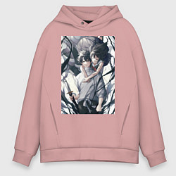 Толстовка оверсайз мужская Магическая битва Юта Оккоцу маг, цвет: пыльно-розовый