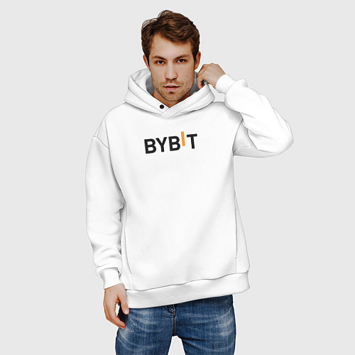 Мужское худи оверсайз Bybit / Белый – фото 3