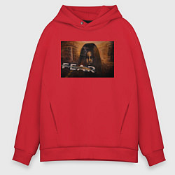 Толстовка оверсайз мужская Альма Вейд Fear 1, цвет: красный