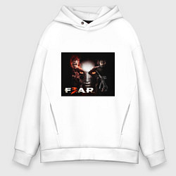 Толстовка оверсайз мужская Игра Fear главные герои, цвет: белый