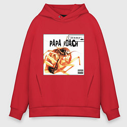 Толстовка оверсайз мужская Papa Roach - infest, цвет: красный
