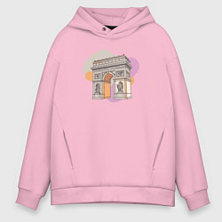 Толстовка оверсайз мужская Каменная-арка, цвет: светло-розовый