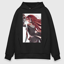 Толстовка оверсайз мужская Реинкарнация безработного Бореас Грейрат, цвет: черный