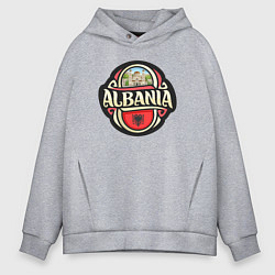 Толстовка оверсайз мужская Албания, цвет: меланж