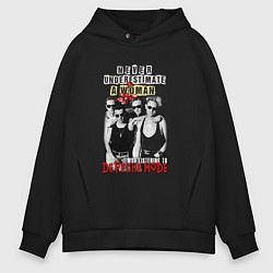 Толстовка оверсайз мужская Depeche Mode - A woman violator, цвет: черный