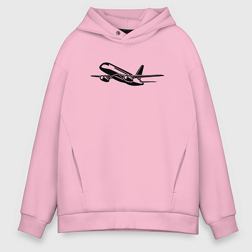 Мужское худи оверсайз Сухой Суперджет 100 черный / Светло-розовый – фото 1