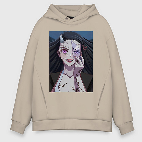 Мужское худи оверсайз Клинок, рассекающий демонов Нэдзуко Камадо / Миндальный – фото 1