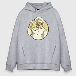 Толстовка оверсайз мужская Крутой повар, цвет: меланж