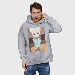 Толстовка оверсайз мужская Фрирен ребенок, цвет: меланж — фото 2