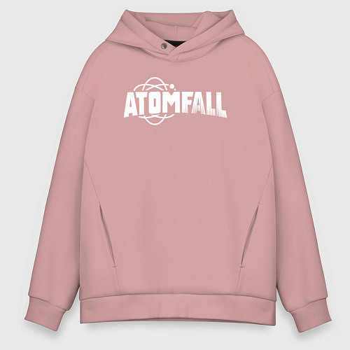 Мужское худи оверсайз Atomfall logo / Пыльно-розовый – фото 1