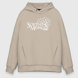 Толстовка оверсайз мужская South of midnight logo, цвет: миндальный