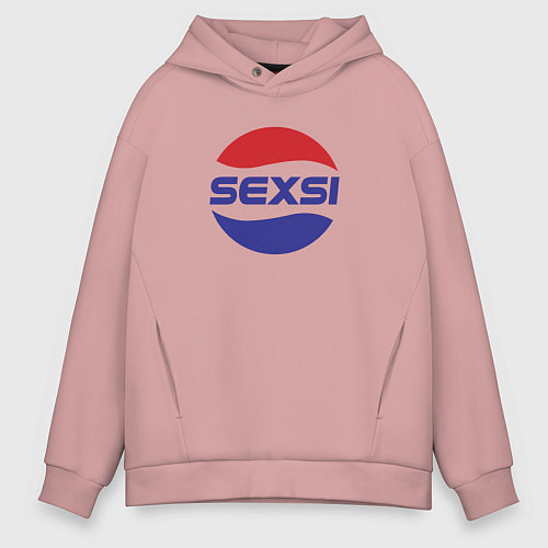 Мужское худи оверсайз Sexsi - секси / Пыльно-розовый – фото 1