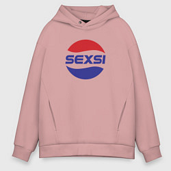 Толстовка оверсайз мужская Sexsi - секси, цвет: пыльно-розовый