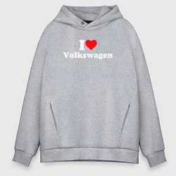 Толстовка оверсайз мужская I love Volkswagen, цвет: меланж